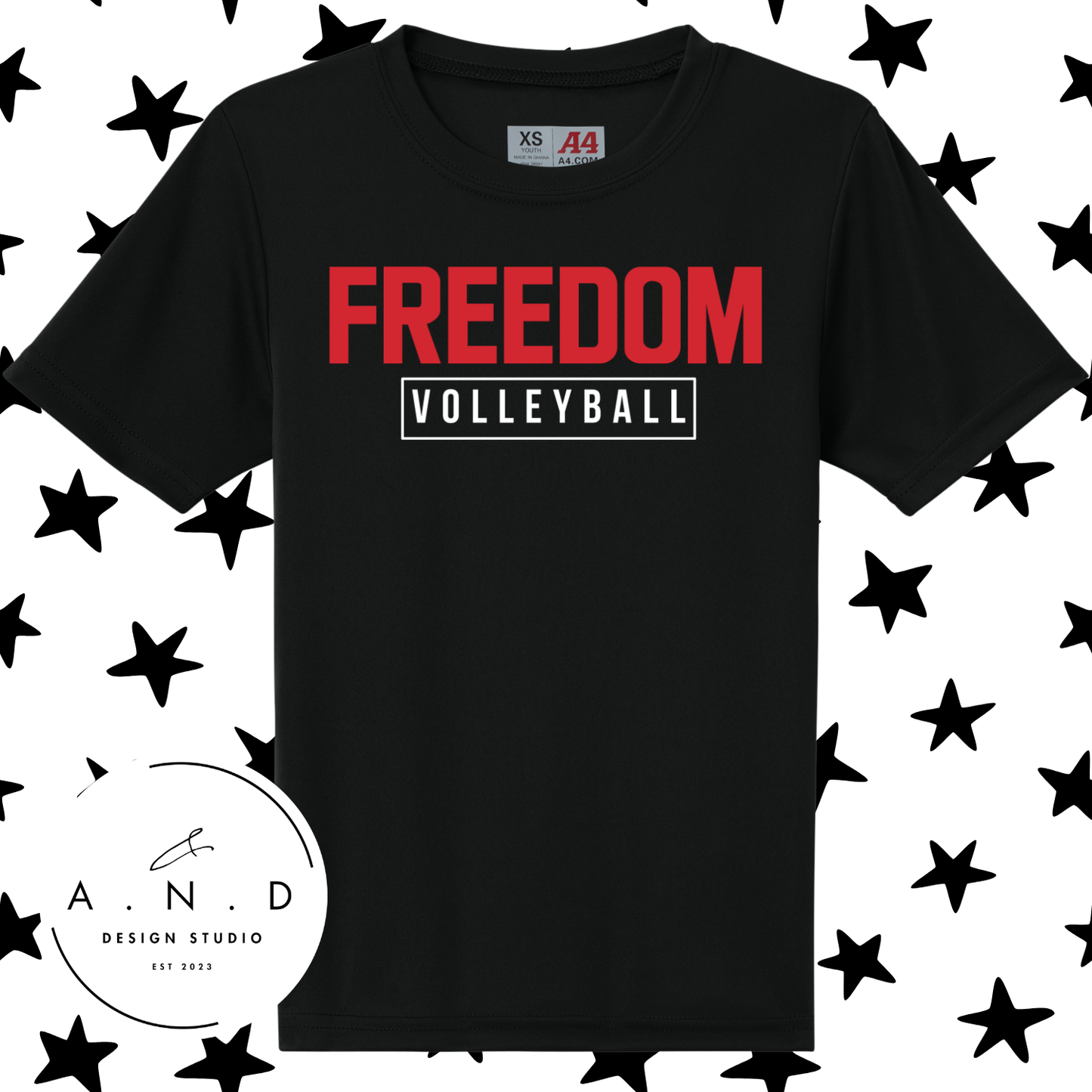 Freedom Volleyball- performance tee