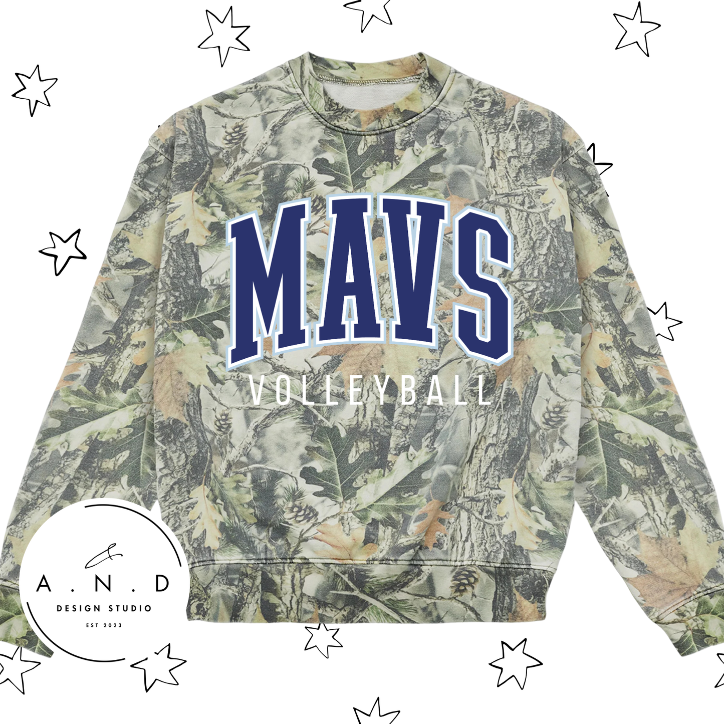 MAVS Volleyball Club Vintage Camo
