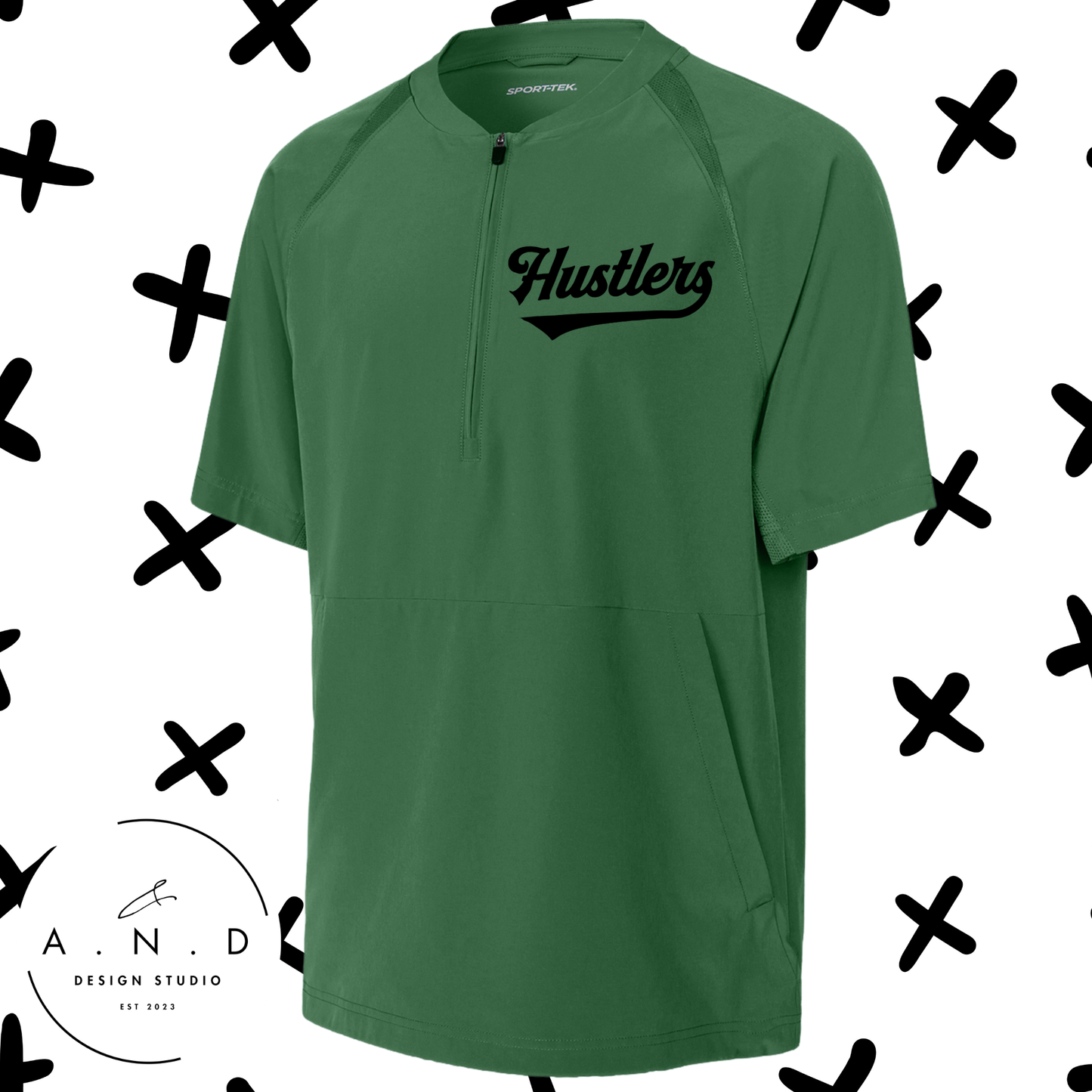 Hustlers- 1/2 Zip Short Sleeve Jacket