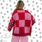 Red & Pink Mixed Plaid Sweater
