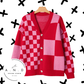 Red & Pink Mixed Plaid Sweater