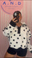 Polka Dot Contrast Pull Over
