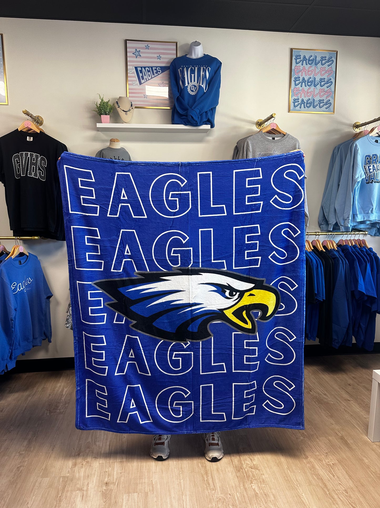 Grain Valley Eagles Blanket