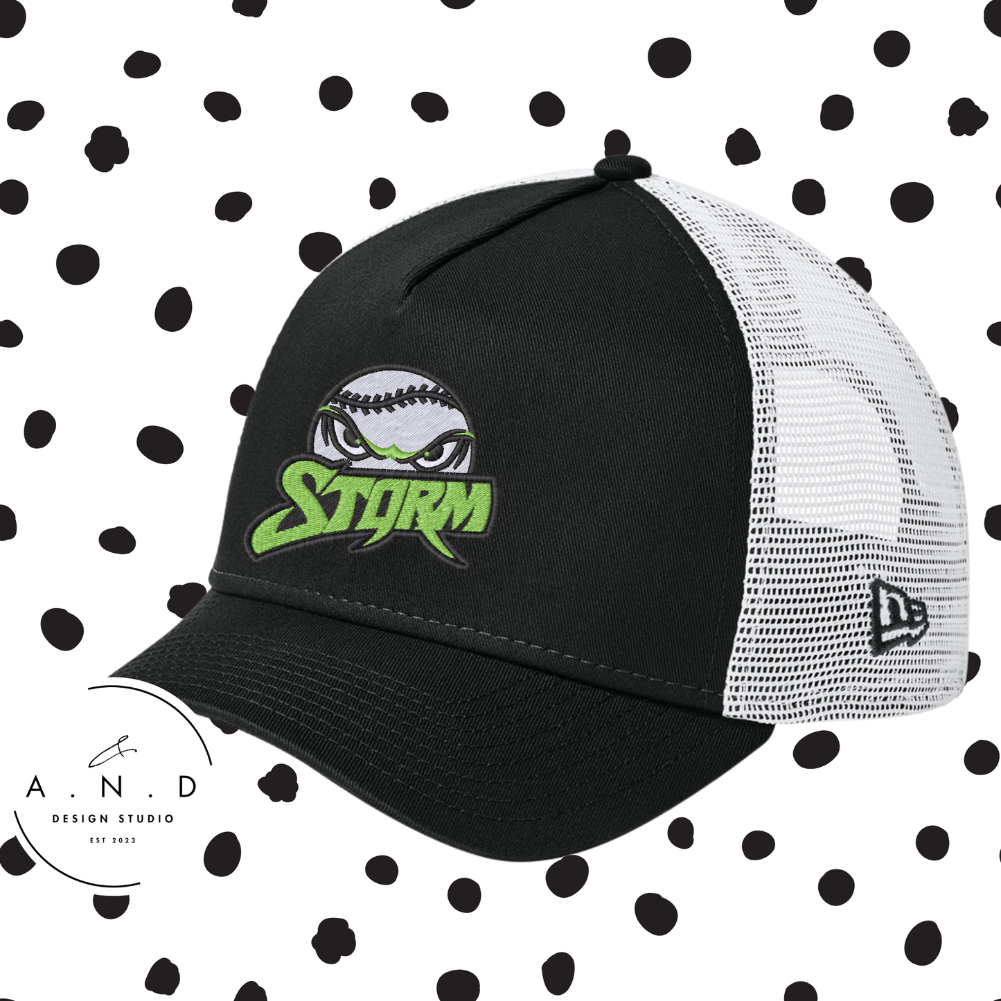 Storm Baseball Embroidery Trucker Hat