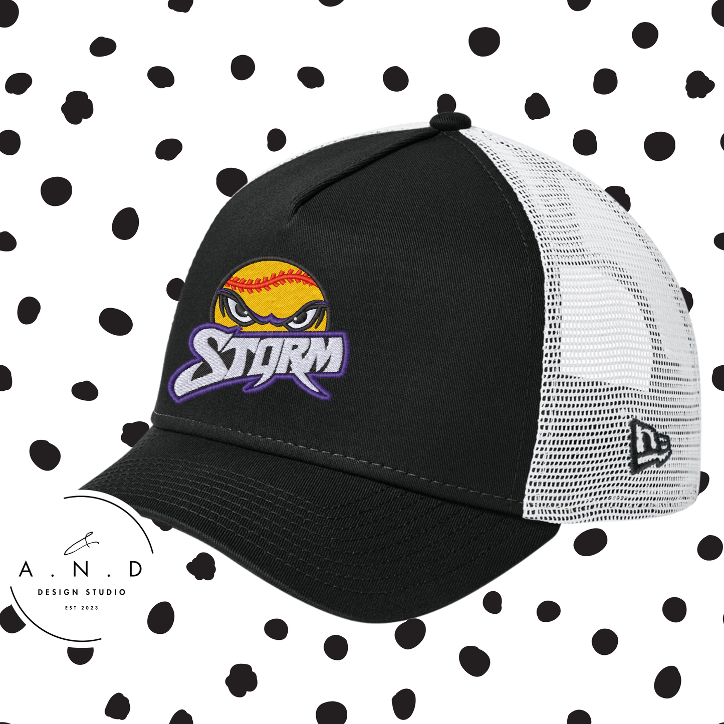 Storm Softball Embroidery Trucker Hat