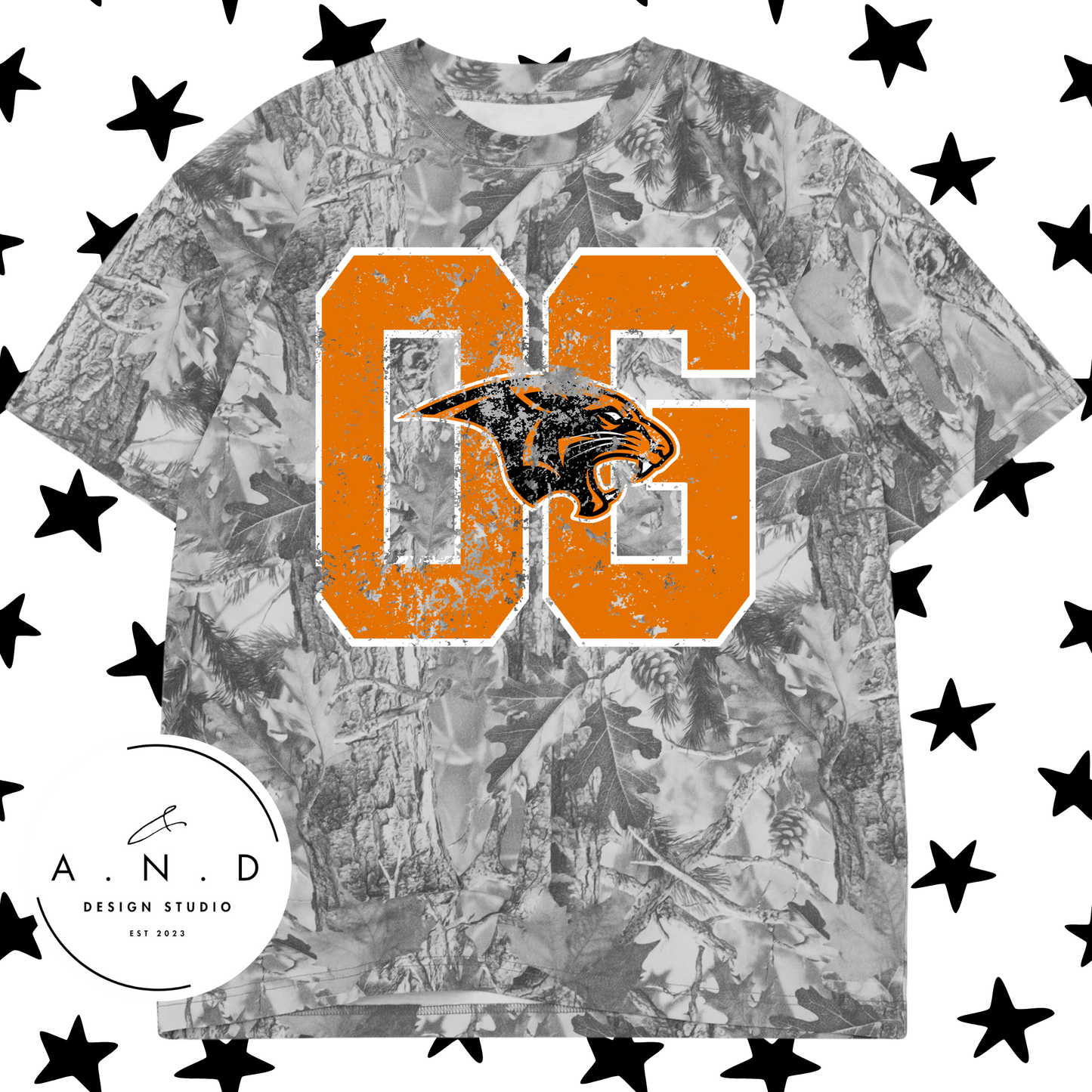 OG Panthers Varsity Distressed Camo/Leopard