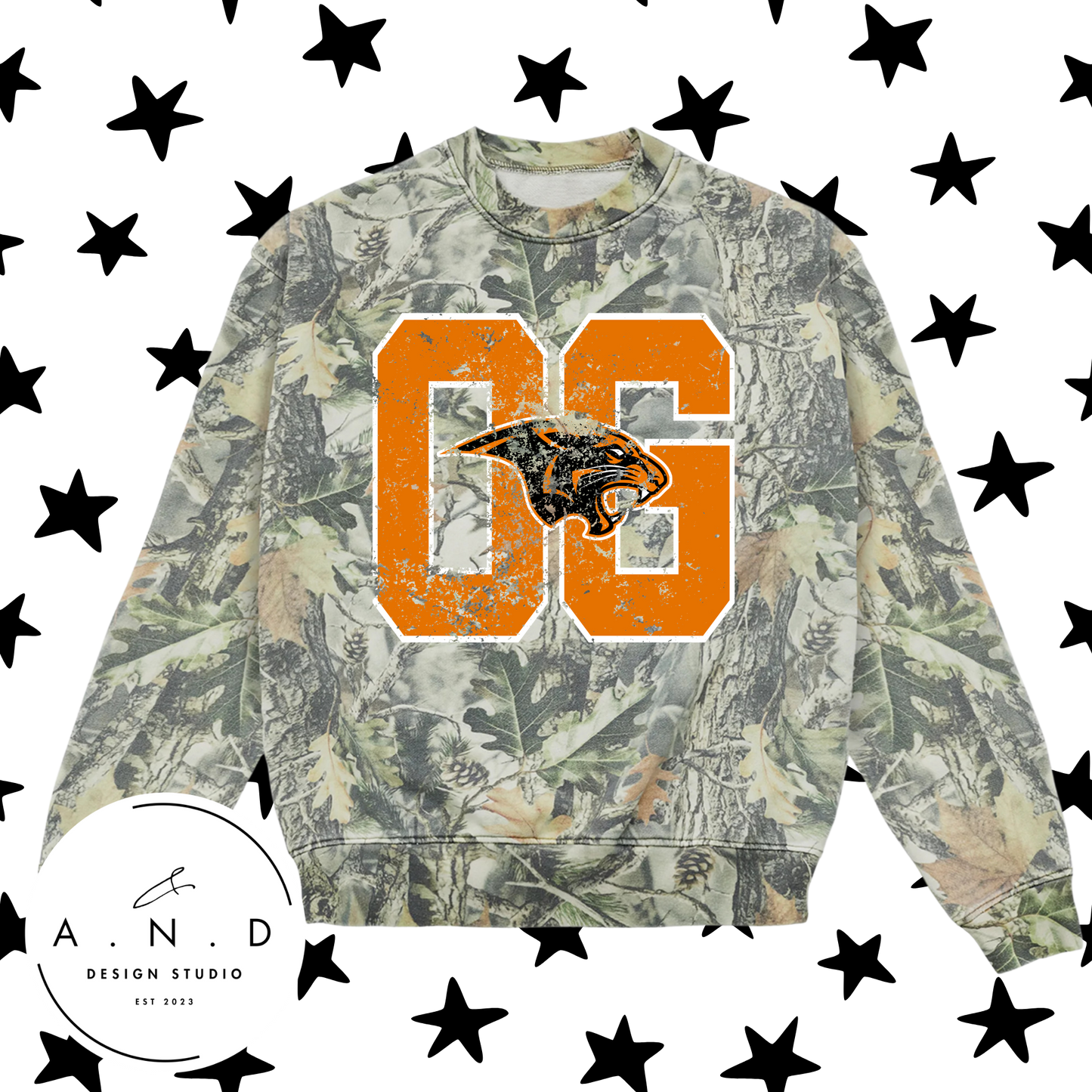 OG Panthers Varsity Distressed Camo/Leopard