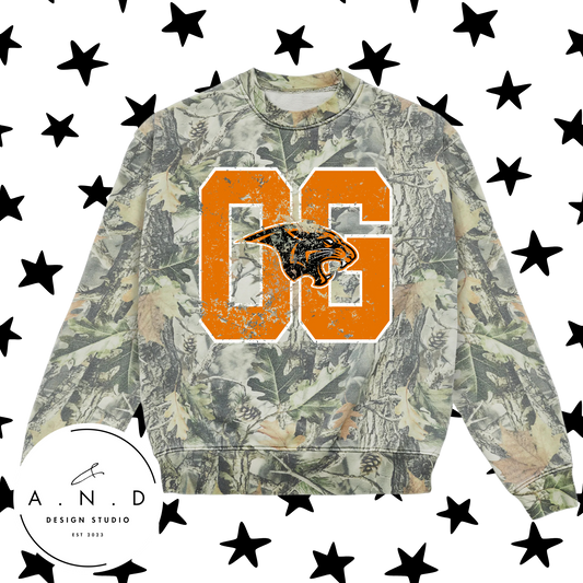 OG Panthers Varsity Distressed Camo/Leopard