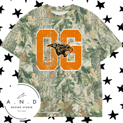 OG Panthers Varsity Distressed Camo/Leopard