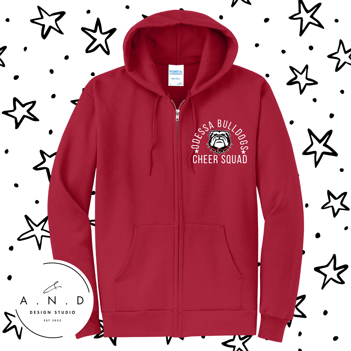 Bulldogs Cheer Full-Zip Jacket