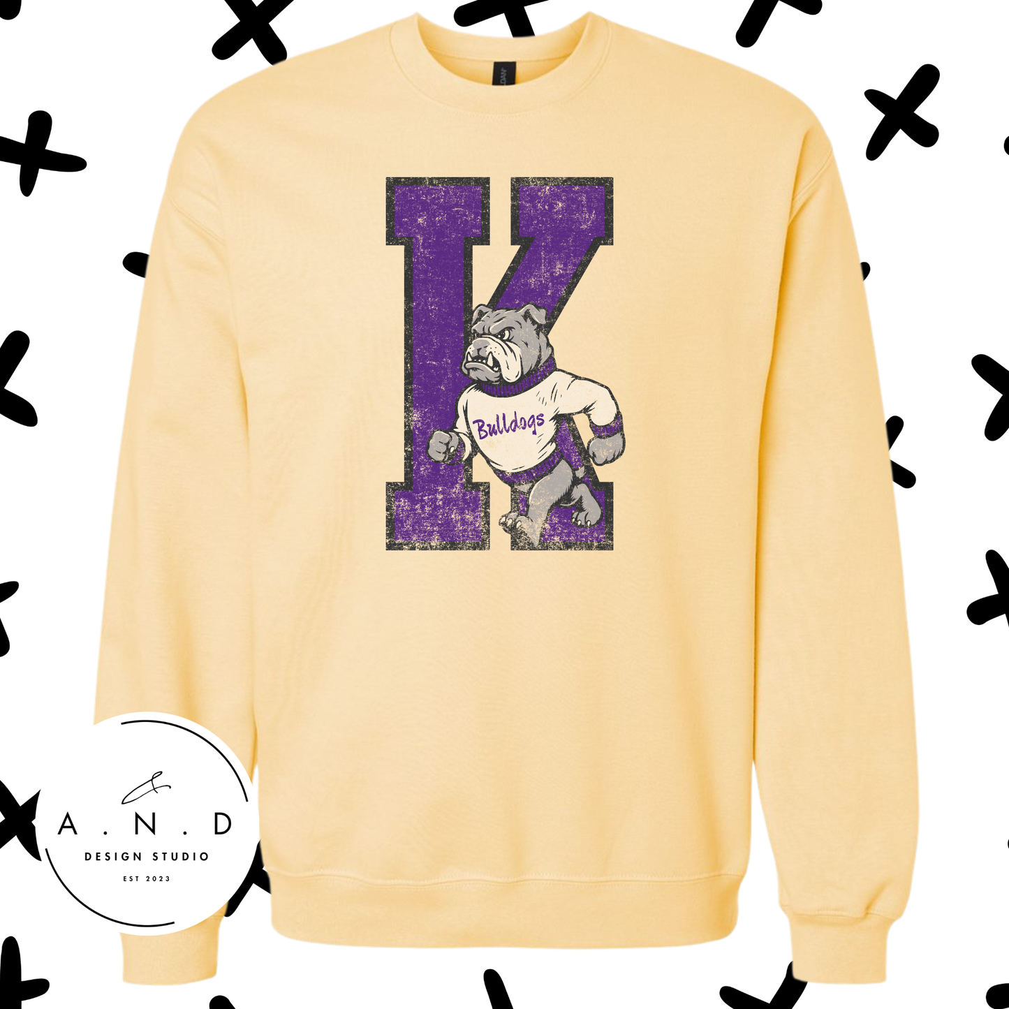 K Bulldog Distressed