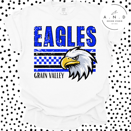 Eagles Checkered Distressed