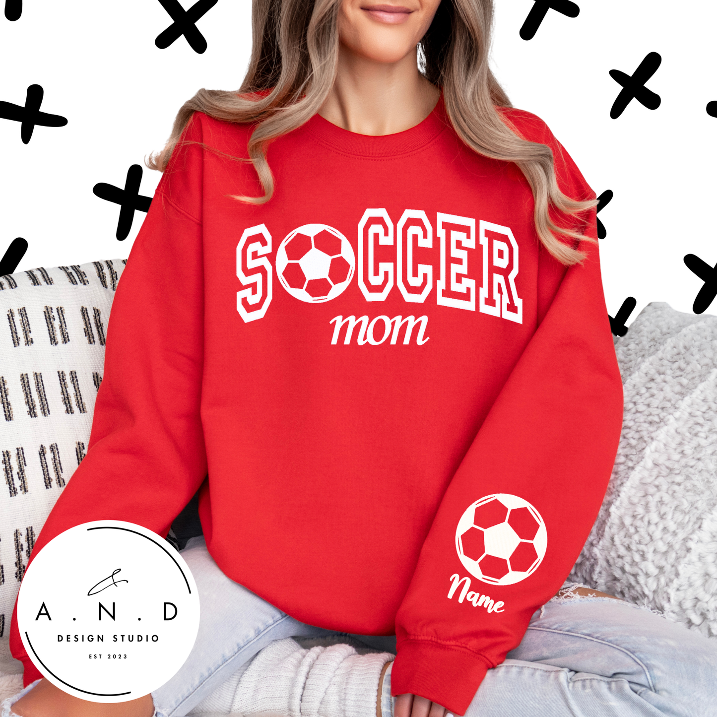 Soccer Mom - Custom Embroidery Sweatshirt