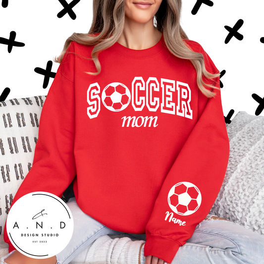 Soccer Mom - Custom Embroidery Sweatshirt